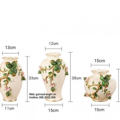 BỘ BA BÌNH LỰU XANH CAO CẤP